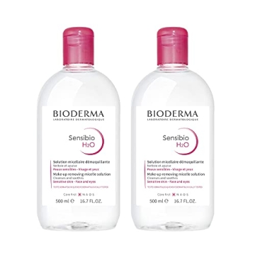 Bioderma Sensibio H2O Micellar Water, Duo Pack Makeup Remover, Gentle for Skin, Fragrance-Free & Alc...