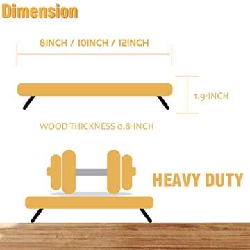 WILDMOS Decorative Round Wood Riser for Display,Pedestal Tray for Home or Kitchen and Bathroom Countertop Organizer,Farmhouse Kitchen Counter Decor Tray. (12-inch)