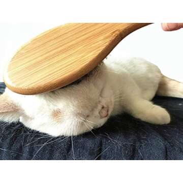 Patina Dog Cat Brush for Shedding, Natural Bamboo Boar Bristles Brush, Pet Grooming Supplies for Short and Long Haired Dogs Cats, Gentle Easy Grooming Massage, Japanese design