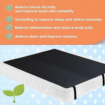Grounding Mat, Grounding Sheet for Sleeping Improving Sleep, Grounding Mat for Reducing Stress (Full-54IN * 71IN)