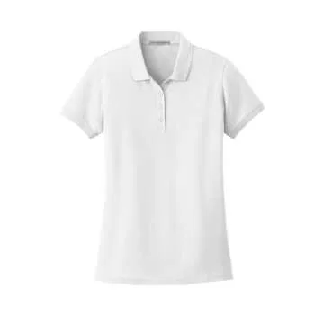 Port Authority Ladies Classic Pique Polo White Small
