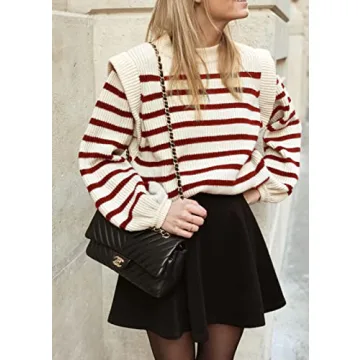 PRETTYGARDEN Women’s Striped Pullover Sweater for Stylish Comfort
