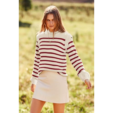 PRETTYGARDEN Women’s Striped Pullover Sweater for Stylish Comfort