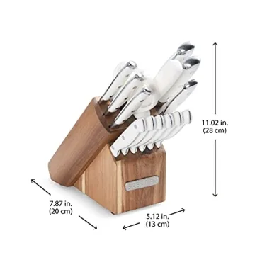 Sabatier 15-Piece Knife Block Set | High-Carbon Knives | Acacia Wood Block