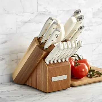 Sabatier 15-Piece Knife Block Set | High-Carbon Knives | Acacia Wood Block