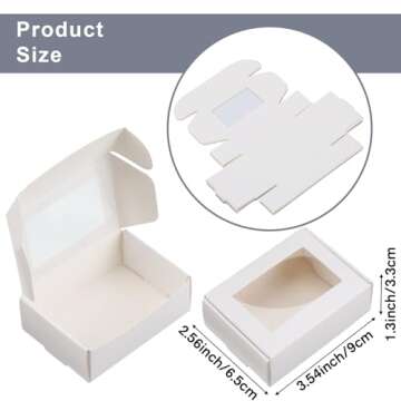 Zonon 30 Pcs Soap Boxes for Homemade Soap Boxes Packaging Small Gift Box Mini Kraft Treat Boxes with...