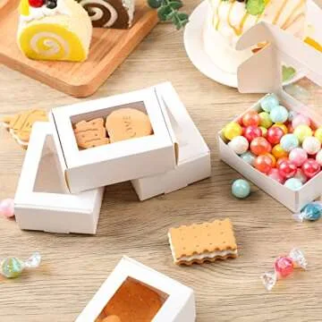 Zonon 30 Pcs Kraft Paper Gift Boxes Ideal for Treats