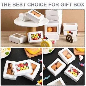 Zonon 30 Pcs Kraft Paper Gift Boxes Ideal for Treats