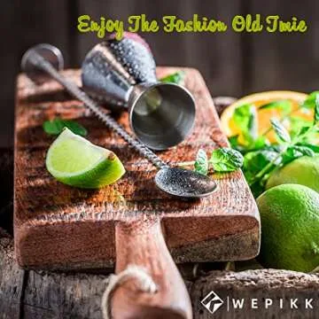 Wepikk Cocktail Shaker Set Bar Tools Mixology Bartender Kit Stainless Steel Drink Mixer Portable Carry Bag Travel Kit 25.4 oz Martini Whisky Mojito Margarita Tequila