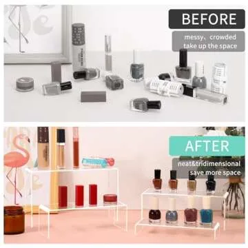 Fixwal 10pcs 2 Set Acrylic Risers for Display Clear Perfume Organizer Stands Acrylic Display Risers for Show Funko Pop Figures, Cupcake, Jewelry, Toys, Perfume and More (Large Size)