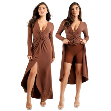 Popilush 8 In 1 Bodycon Maxi Dress for Women