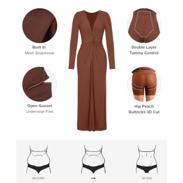 Popilush 8 In 1 Bodycon Maxi Dress for Women