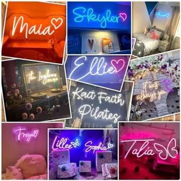 Custom Neon Signs for Wall Decor, Large Custom Neon Name Sign Personalized, Neon Sign For Girls Bedroom Wedding Birthday Party, Custom Led Sign Wall Backdrop Gift Dorm Beauty Bar Business Light