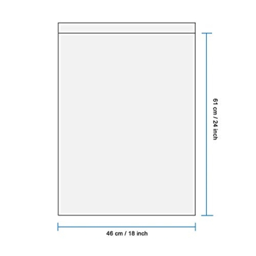 Becko US Clear Self-Seal Poly Bags for Packing Clothes