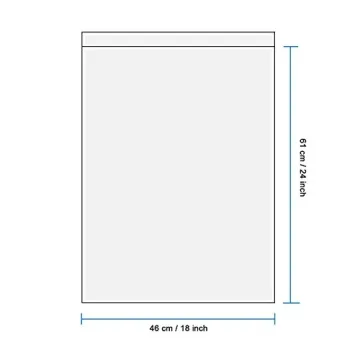 Becko US Clear Self-Seal Poly Bags for Packing Clothes