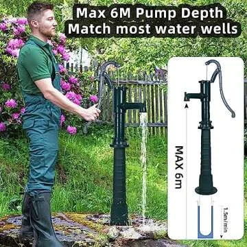 Kareturn Vintage Hand Water Pump for Outdoor Use