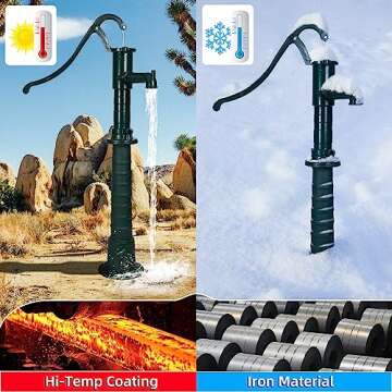 Kareturn Vintage Hand Water Pump for Outdoor Use