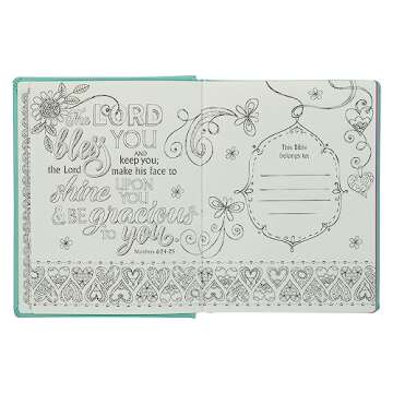 ESV Holy Bible, My Creative Bible For Girls, Faux Leather Hardcover w/Ribbon Marker, Illustrated Coloring, Journaling and Devotional Bible, English Standard Version, Teal (ESV Creative Editions Girls)