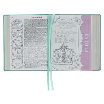 ESV Holy Bible, My Creative Bible For Girls, Faux Leather Hardcover w/Ribbon Marker, Illustrated Coloring, Journaling and Devotional Bible, English Standard Version, Teal (ESV Creative Editions Girls)