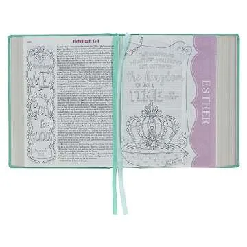 ESV Holy Bible, My Creative Bible For Girls, Faux Leather Hardcover w/Ribbon Marker, Illustrated Coloring, Journaling and Devotional Bible, English Standard Version, Teal (ESV Creative Editions Girls)