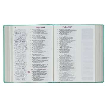 ESV Holy Bible, My Creative Bible For Girls, Faux Leather Hardcover w/Ribbon Marker, Illustrated Coloring, Journaling and Devotional Bible, English Standard Version, Teal (ESV Creative Editions Girls)