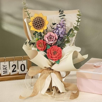 ROBOTIME 3D Flower Bouquet DIY Kit - Creative Home Decor