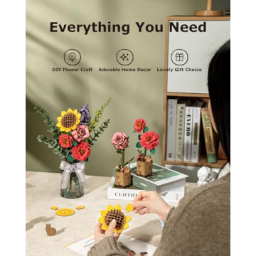 ROBOTIME 3D Flower Bouquet DIY Kit - Creative Home Decor