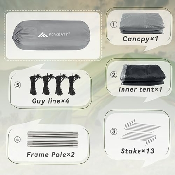 Forceatt Waterproof 2-Person Camping Tent for Outdoor Adventures