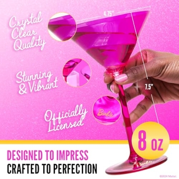 Barbie Martini Glass Set by Dragon Glassware - 8oz