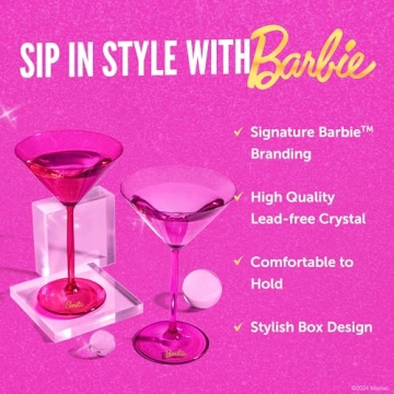 Barbie Martini Glass Set by Dragon Glassware - 8oz