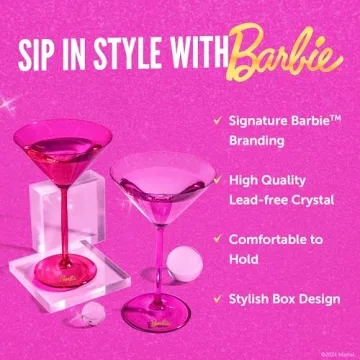 Barbie Martini Glass Set by Dragon Glassware - 8oz