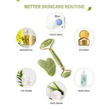 HANABEE Jade Roller Authentic Facial Massage Tool