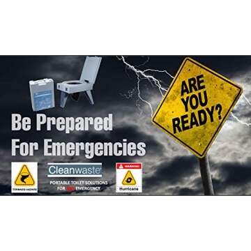 GO Anywhere Complete Portable Camping Toilet - For Camping, Hunting, Fishing and More - Comes with 3 Bonus Toilet Kits (Waste Bag with Poo Powder, Zip-Close Storage Bag, Toilet Paper & Hand Sanitizer)