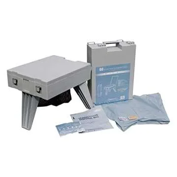 GO Anywhere Complete Portable Camping Toilet - For Camping, Hunting, Fishing and More - Comes with 3 Bonus Toilet Kits (Waste Bag with Poo Powder, Zip-Close Storage Bag, Toilet Paper & Hand Sanitizer)