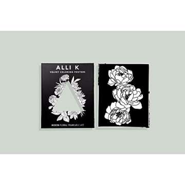 Velvet Coloring Posters: Modern Floral Frameable Wall Art