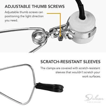 HealSmart 10.5 Inch Clamp Lamp Light for Pets and Plants