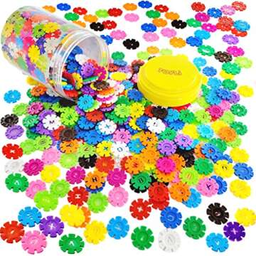 TOYLI Smart Coins 500 Pieces Interlocking Discs Set, Kids STEM Toys, Kindergarten Classroom Must Haves