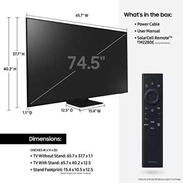Samsung 75-Inch Class Neo QLED 4K QN90B Series Mini LED Quantum HDR 32x, Smart TV with Alexa