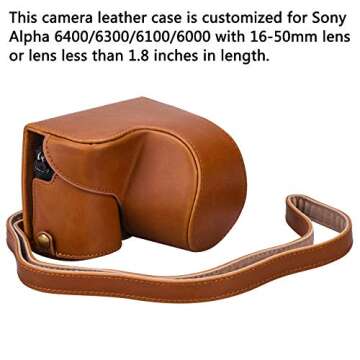 Hargedis XEVN for sony a6400 case,for sony a6300 case,Premium PU Full Body Leather Camera Case Bag f...