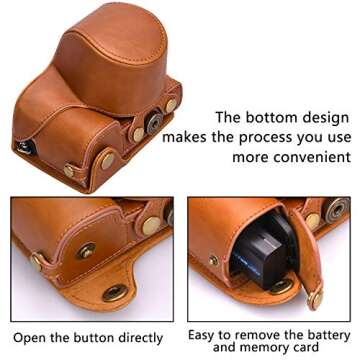 Hargedis XEVN Sony a6400 Camera Case - Premium PU Leather