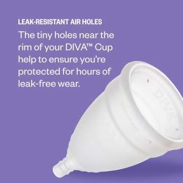 Diva Cup & Pin - Medical Grade Silicone Cup for Period Care - Reusable Menstrual Cup - Up to 12 Hours of Continuous Wear - Model 2 (for Wide Vaginal Canals, Post-Partum & Ages 35+) - with Enamel Pin