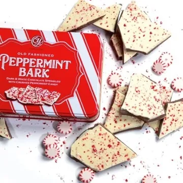 Handmade Layered Dark and White Chocolate Peppermint Bark Gift
