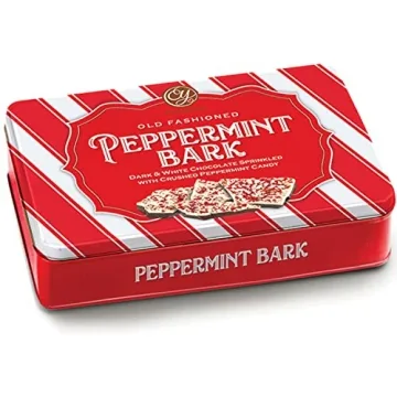 Handmade Layered Dark and White Chocolate Peppermint Bark Gift