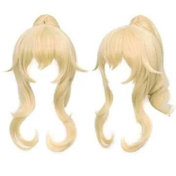 DAZCOS Jean Cosplay Wig - Wavy Blonde with Bangs