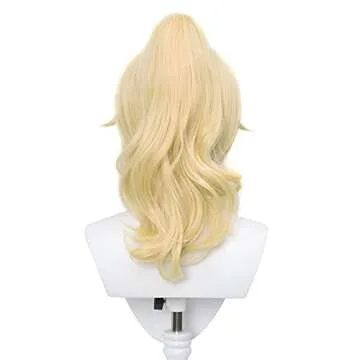 DAZCOS Jean Cosplay Wig - Wavy Blonde with Bangs