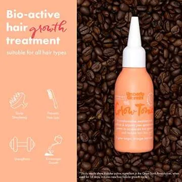 Umberto Giannini Grow Tonic 2.5 fl Oz - Hair Growth Strengthening Treatment with Caffeine and Organic Pea Sprout for All Hair Types - Vegan & Cruelty Free - Silicone & Paraben Free