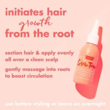 Umberto Giannini Grow Tonic 2.5 fl Oz - Hair Growth Strengthening Treatment with Caffeine and Organic Pea Sprout for All Hair Types - Vegan & Cruelty Free - Silicone & Paraben Free