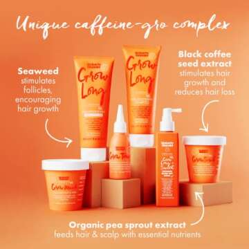 Umberto Giannini Grow Tonic 2.5 fl Oz - Hair Growth Strengthening Treatment with Caffeine and Organic Pea Sprout for All Hair Types - Vegan & Cruelty Free - Silicone & Paraben Free