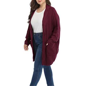 Shiaili Plus Size Oversized Long Cardigan for Women