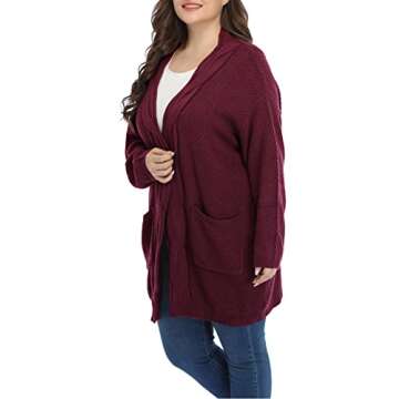 Shiaili Plus Size Oversized Long Cardigan for Women